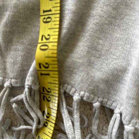 JAMISON Womens Sweater Small Gray Striped Cowl Neck Fitted Sleeve Relaxed Fit - Picture 9 of 10